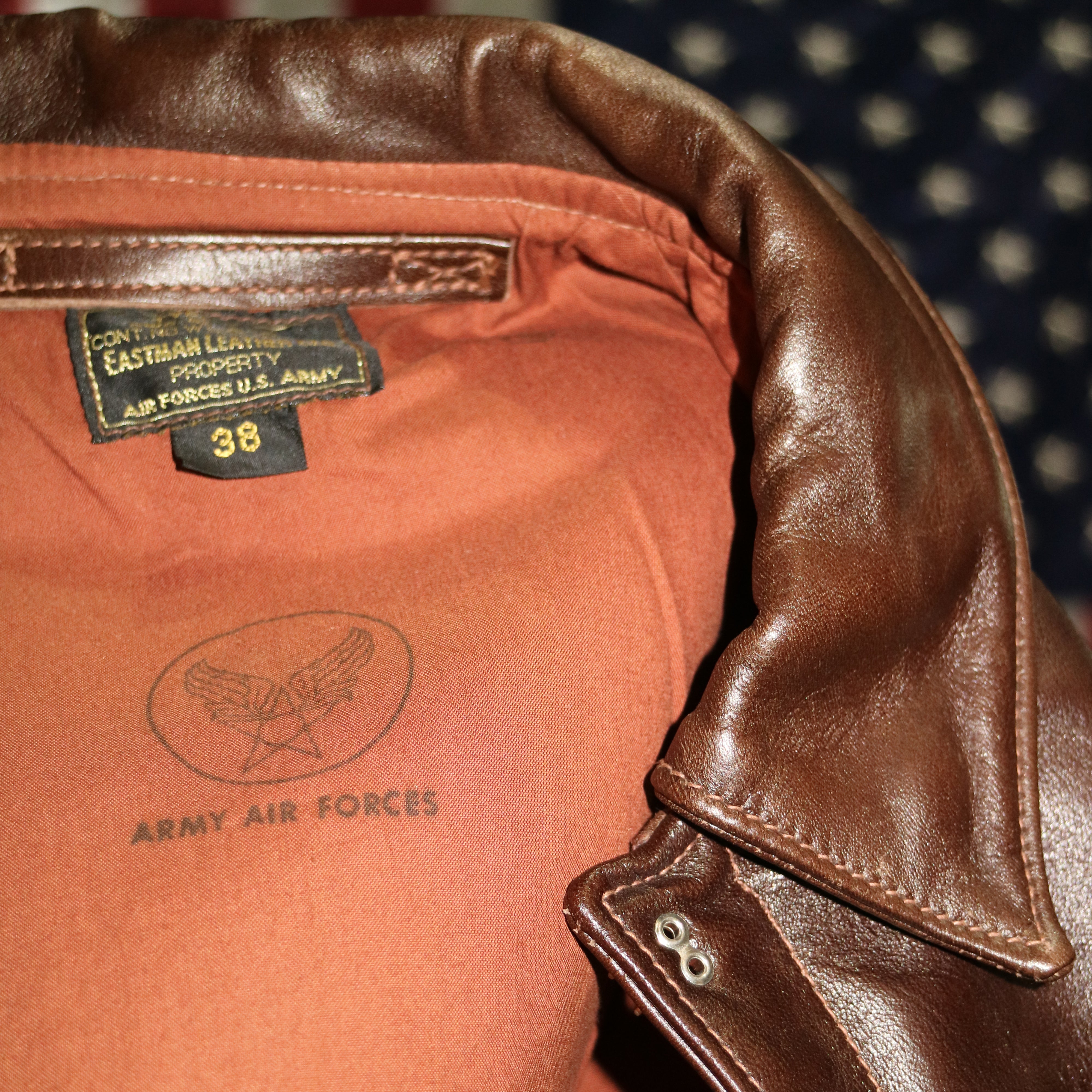 A-2 Type U.S. Air Force WWII Flight Leather Jacket - Eastman® Seal Brown  Horsehide 'Slender'