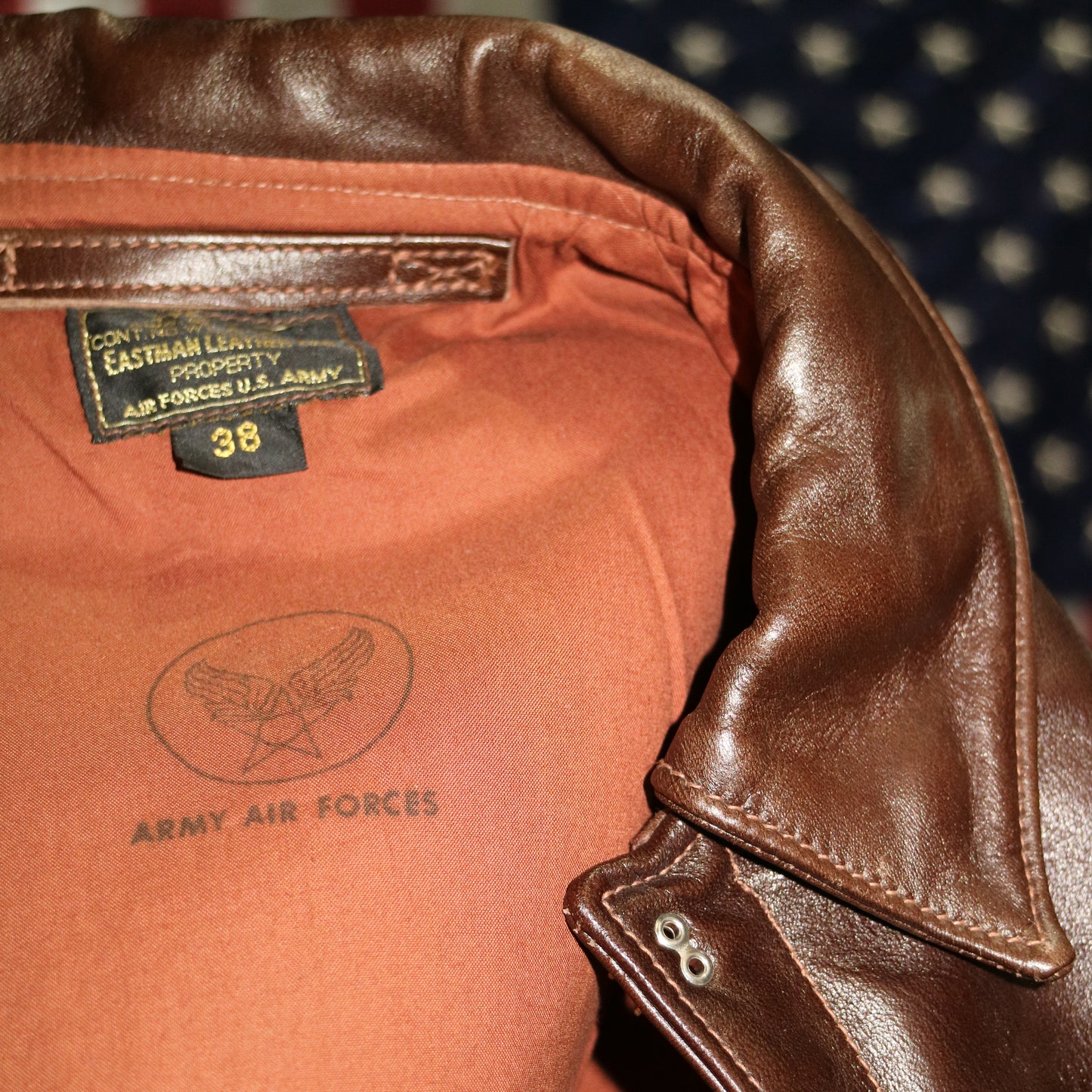 A-2 Type U.S. Air Force WWII Flight Leather Jacket  - Eastman® Seal Brown Horsehide 'Slender'