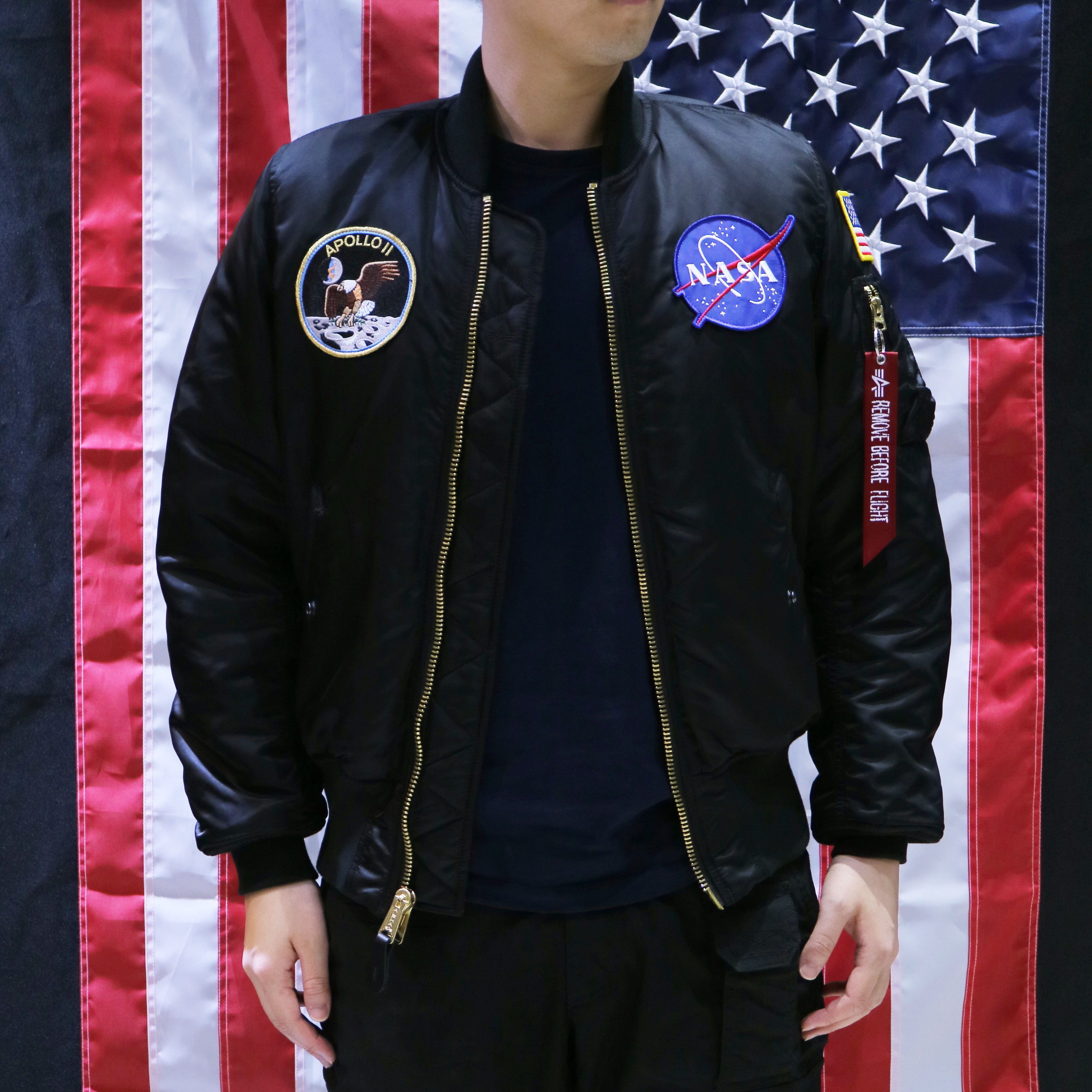 ALPHA MA-1 APOLLO FLIGHT JACKET (BLACK) – 3army store