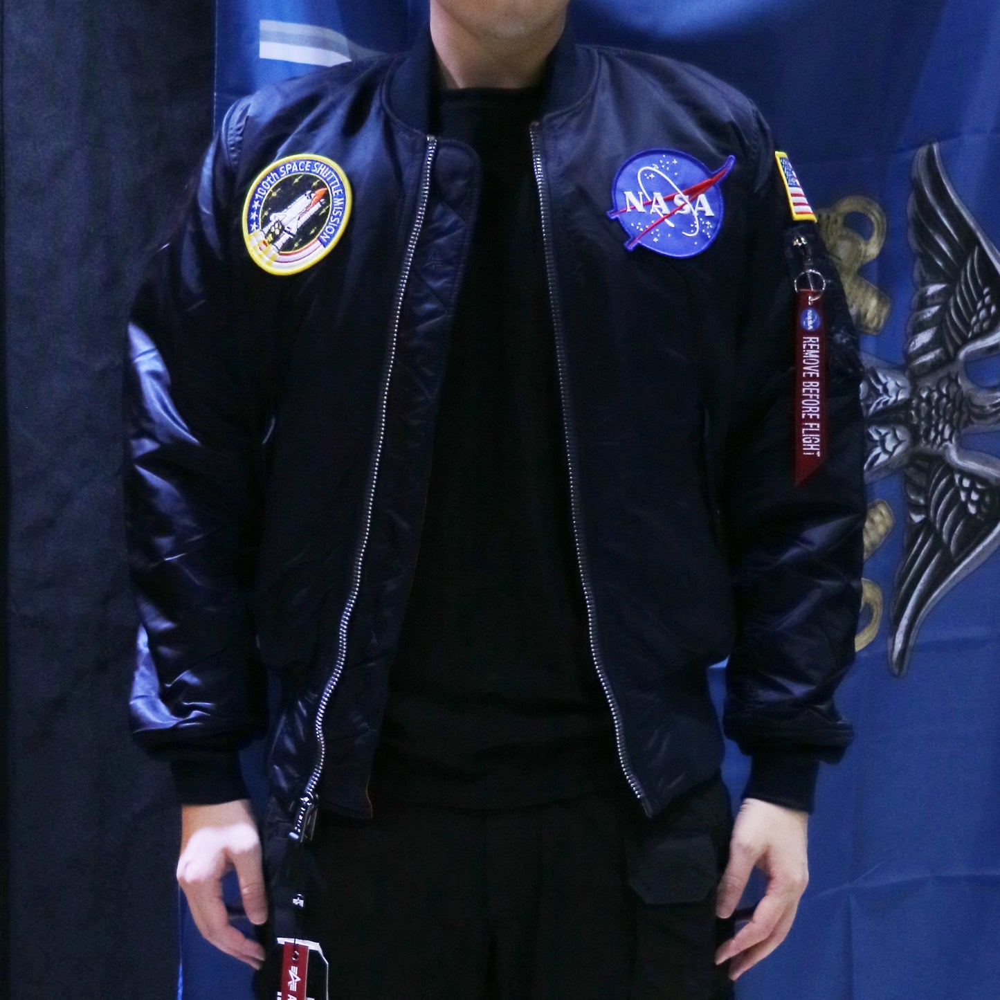 ALPHA MA-1 NASA FLIGHT JACKET (REPLICA BLUE)